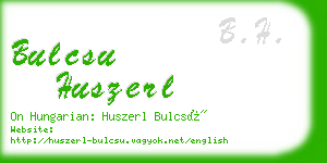 bulcsu huszerl business card